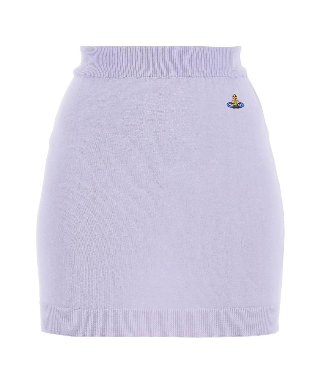VIVIENNE WESTWOOD Фиолетовая хлопковая юбка мини, фото 1