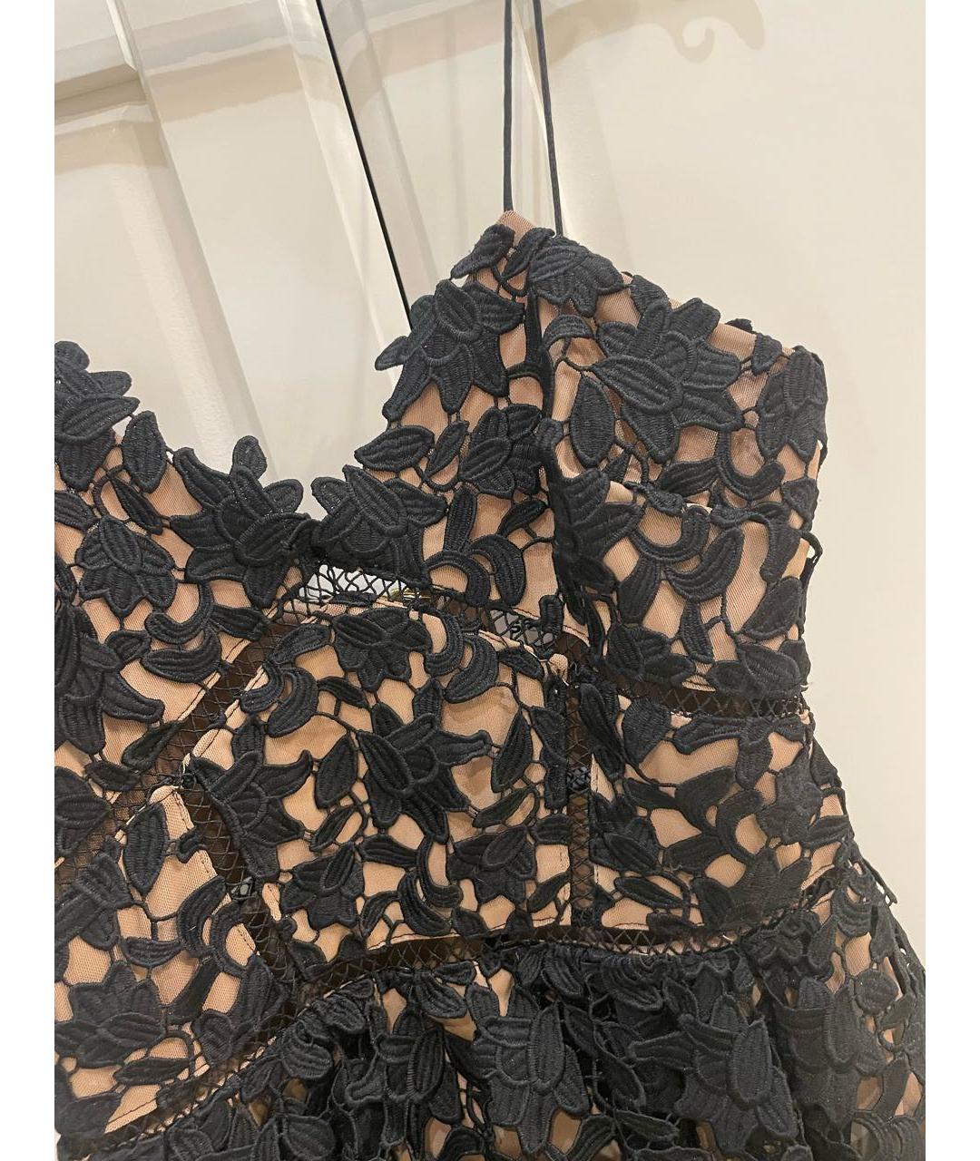 SELF-PORTRAIT Черное коктейльное платье, фото 5