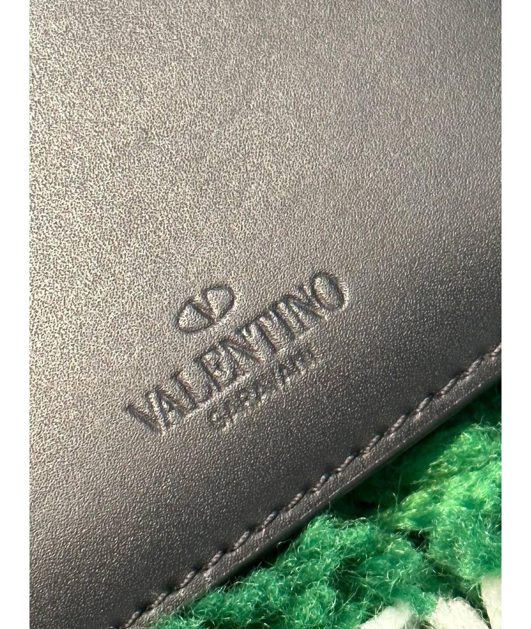 VALENTINO Черный кожаный кошелек, фото 4