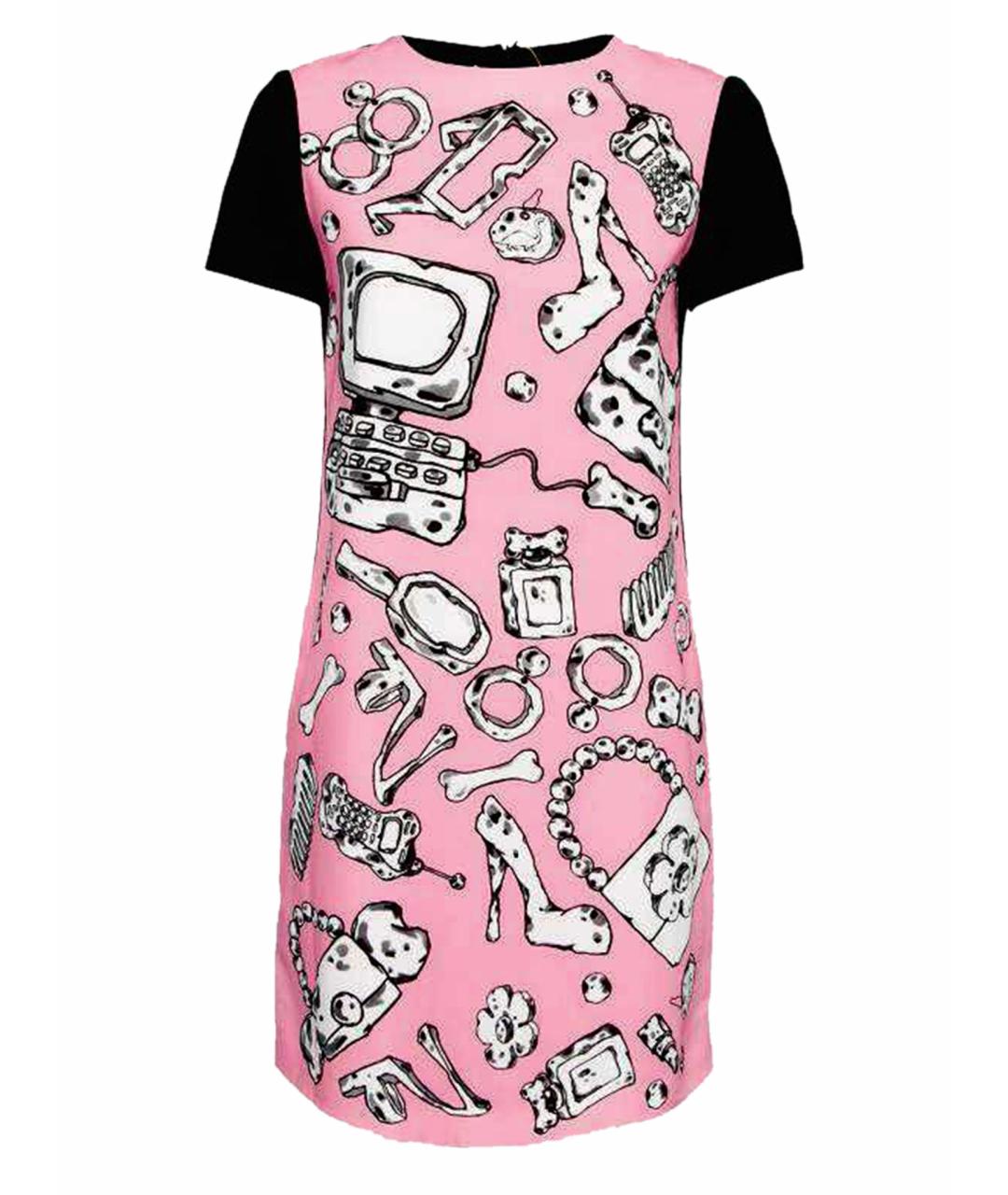 MOSCHINO Розовое полиэстеровое повседневное платье, фото 1