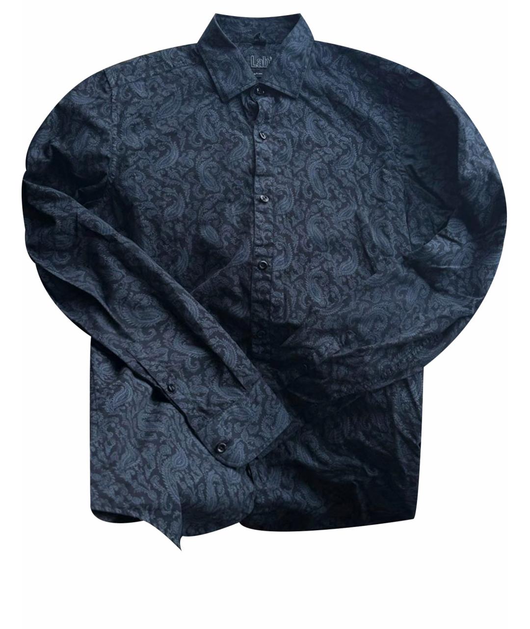 PAL ZILERI Черная хлопковая кэжуал рубашка, фото 1