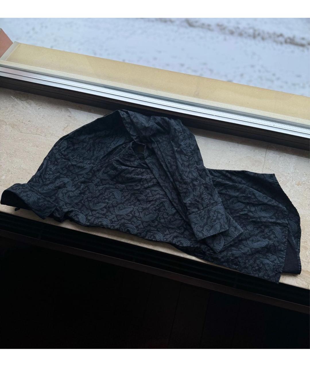 PAL ZILERI Черная хлопковая кэжуал рубашка, фото 2