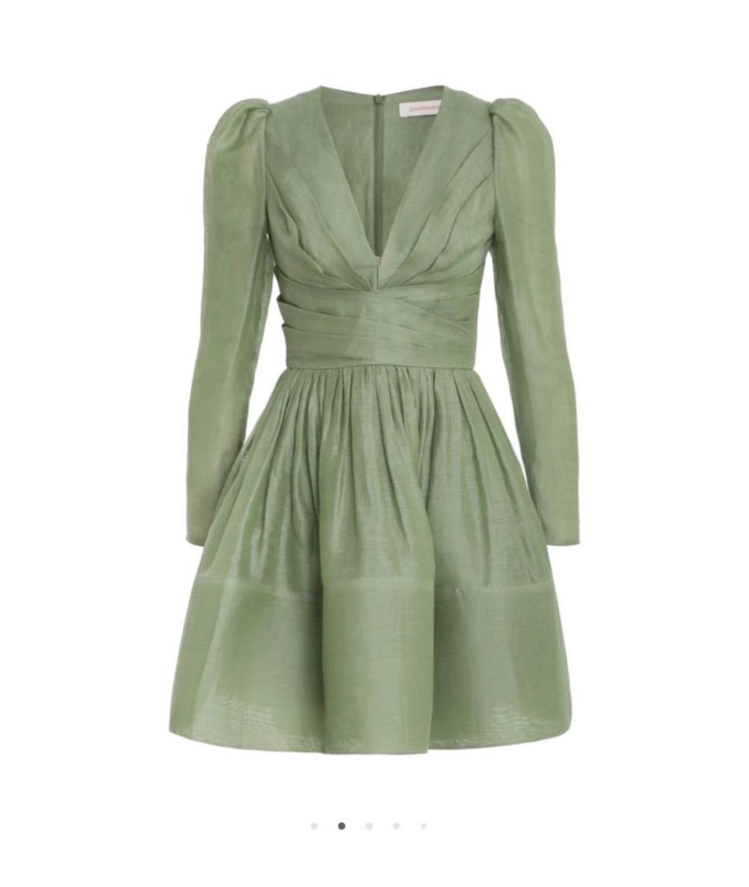 ZIMMERMANN Зеленые коктейльное платье, фото 1