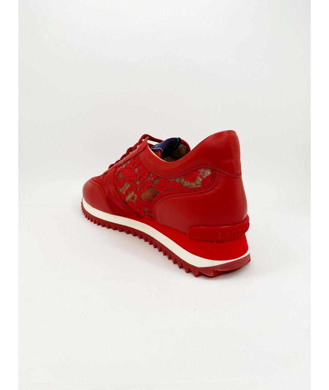LE SILLA Красные кожаные кроссовки, фото 3