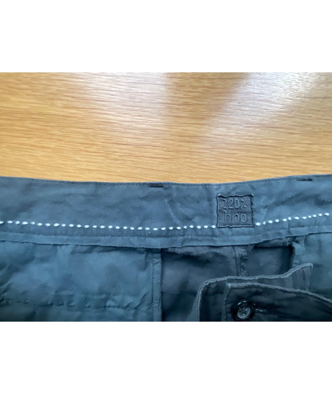 120%LINO Серые льняные классические брюки, фото 4