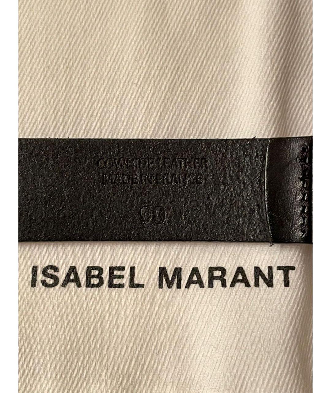 ISABEL MARANT Черный кожаный ремень, фото 5