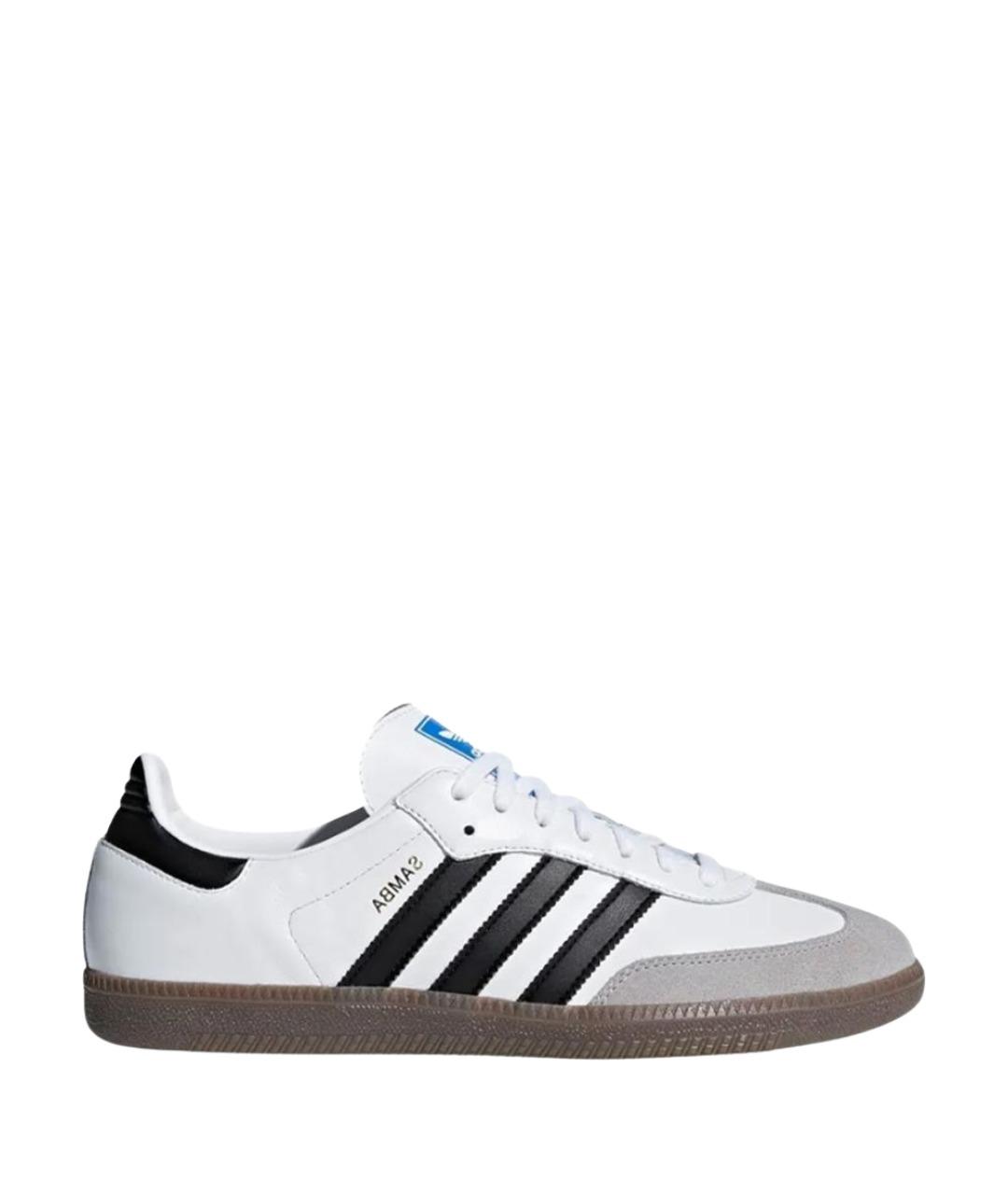 ADIDAS Белые кожаные кеды, фото 1