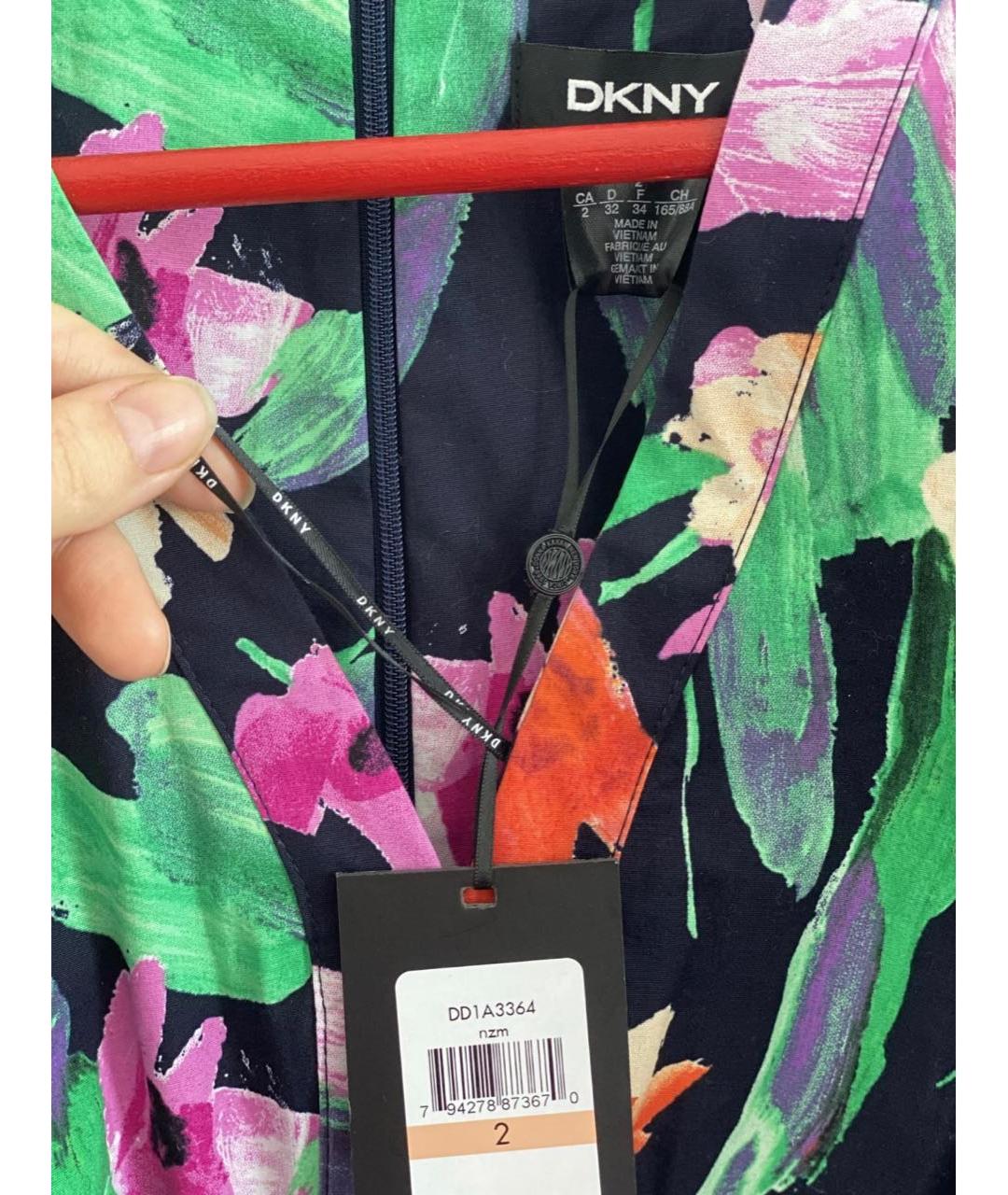 DKNY Мульти хлопковое повседневное платье, фото 3