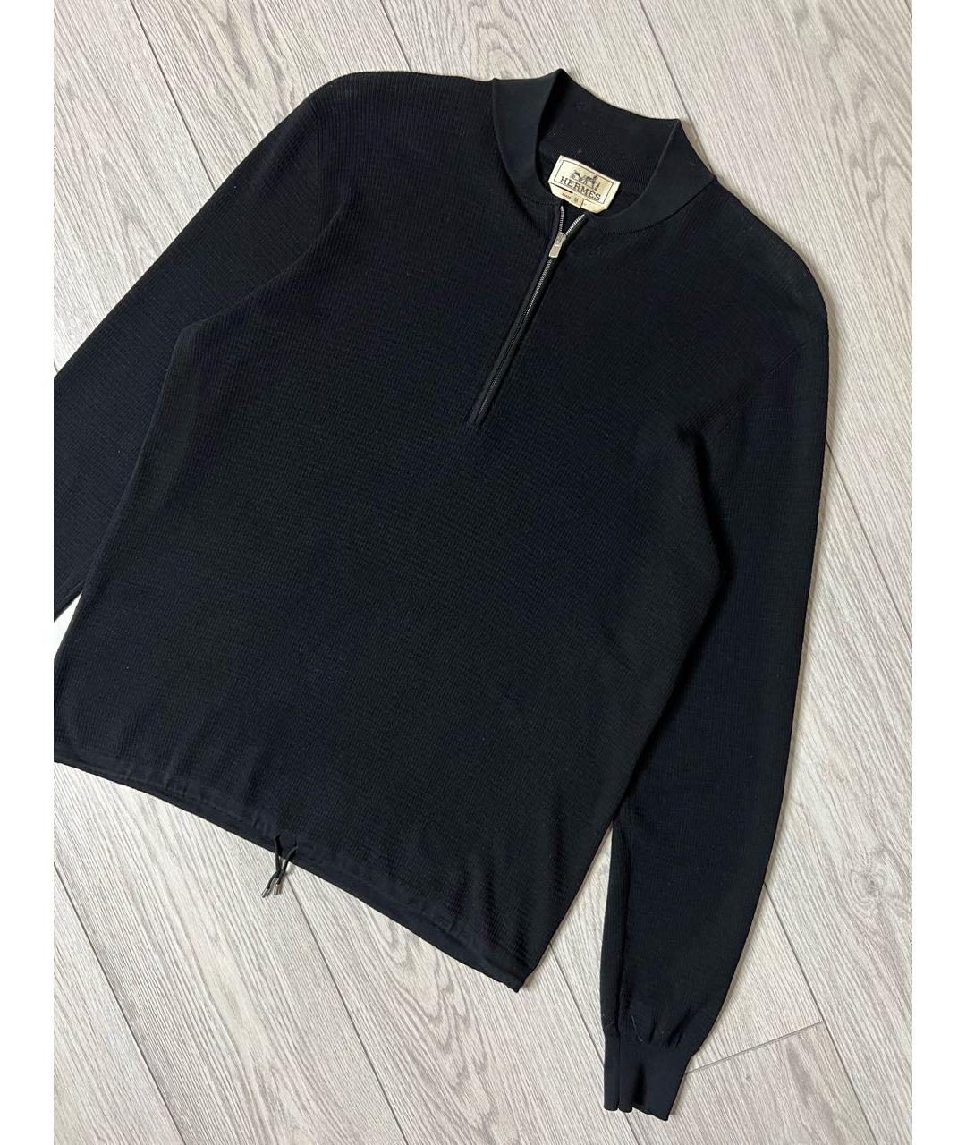 HERMES PRE-OWNED Черный хлопковый джемпер / свитер, фото 2