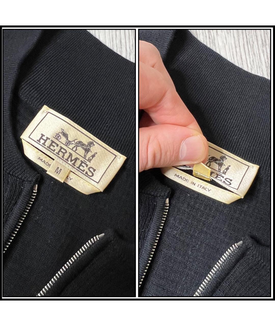 HERMES Черный хлопковый джемпер / свитер, фото 8