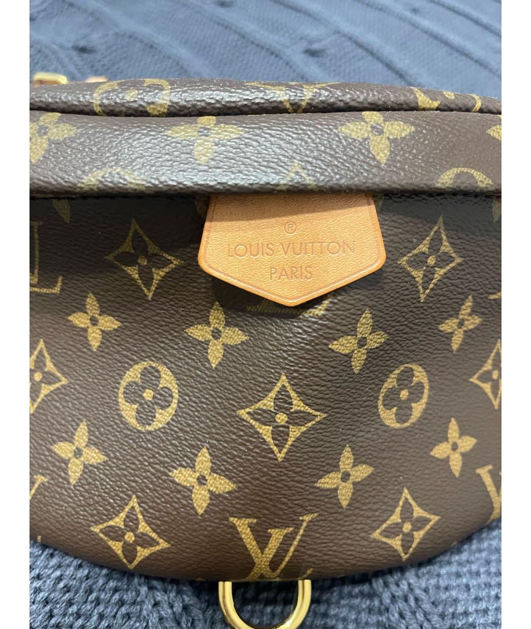 LOUIS VUITTON Коричневая поясная сумка, фото 7