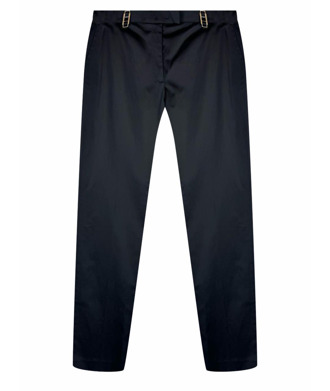 ANGELO MARANI Черные полиэстеровые прямые брюки, фото 1