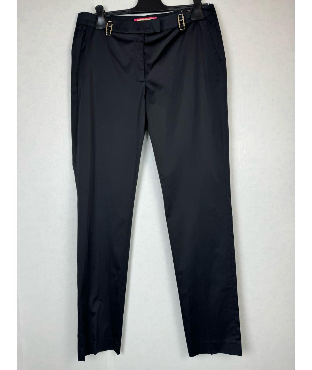 ANGELO MARANI Черные полиэстеровые прямые брюки, фото 6
