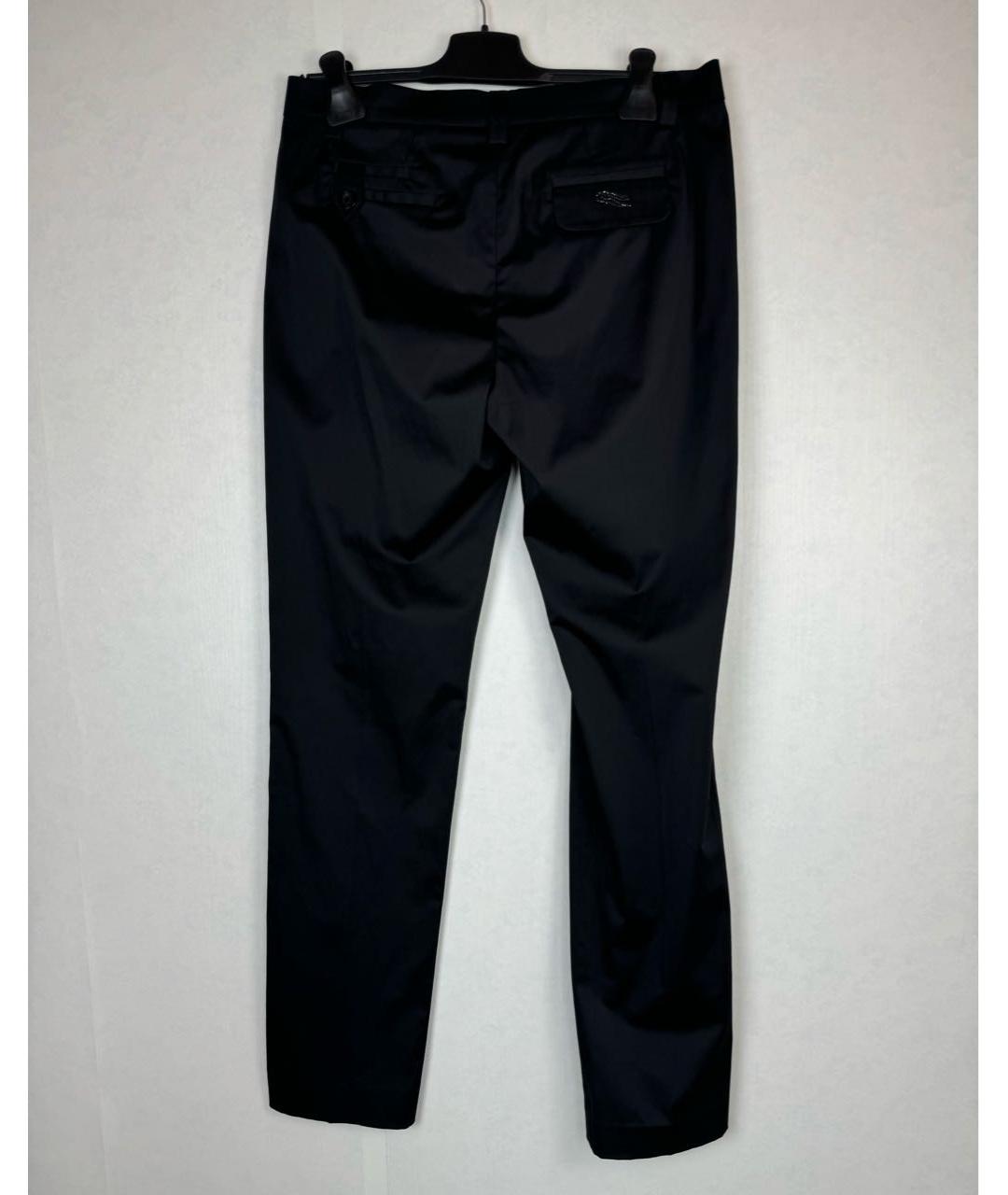 ANGELO MARANI Черные полиэстеровые прямые брюки, фото 2