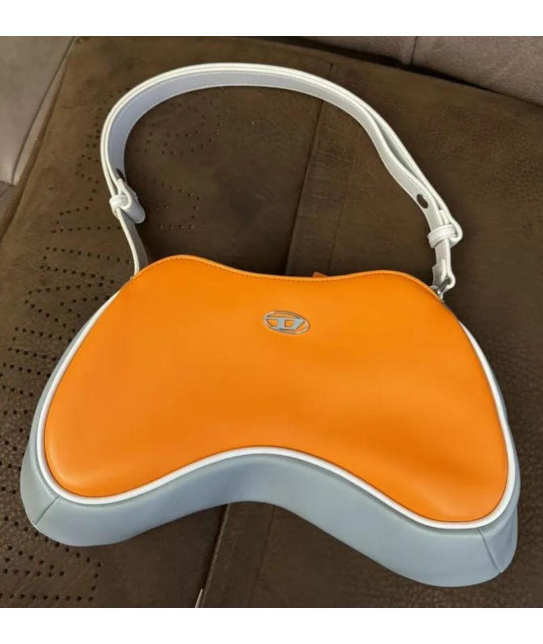 DIESEL Оранжевая сумка с короткими ручками из искусственной кожи, фото 5