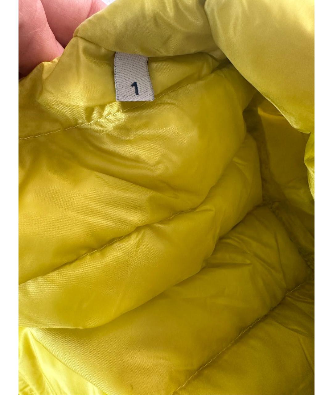 MONCLER Желтый пуховик, фото 5