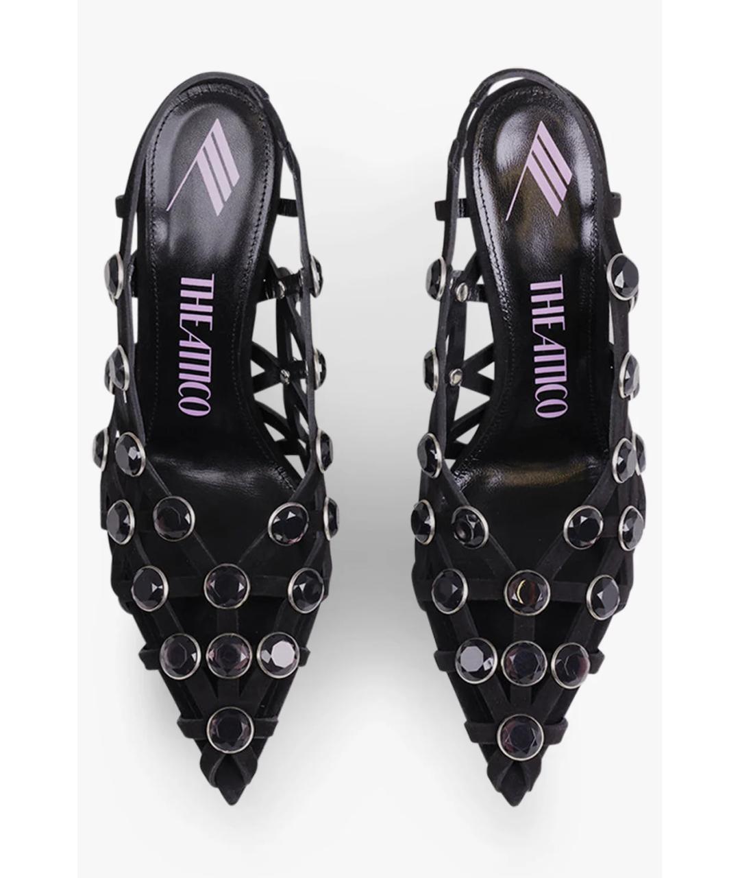 THE ATTICO Черные замшевые туфли, фото 2