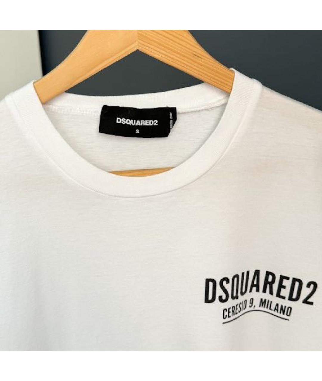 DSQUARED2 Белая хлопковая футболка, фото 4