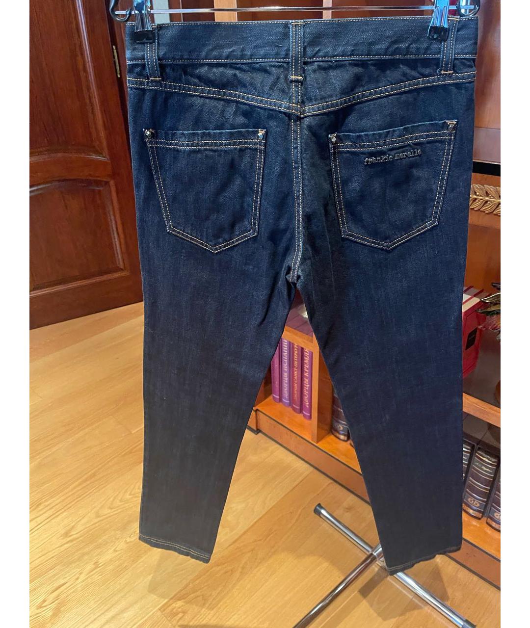 FRANKIE MORELLO Темно-синие джинсы скинни, фото 2