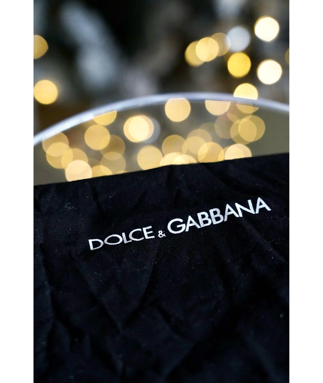DOLCE&GABBANA Черные текстильные туфли, фото 7