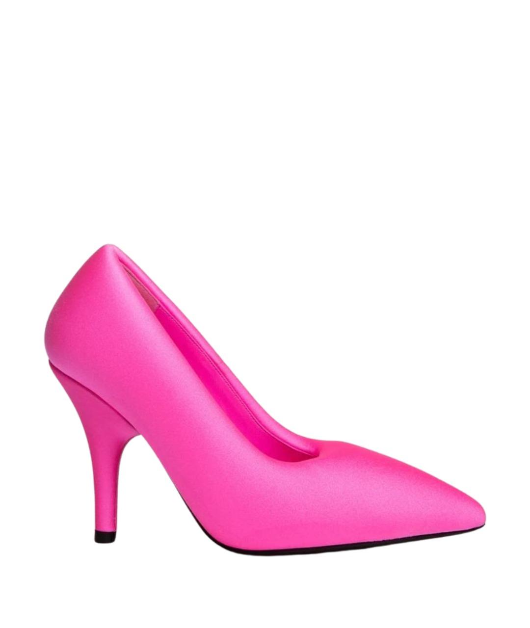 BALENCIAGA Розовые текстильные туфли, фото 1