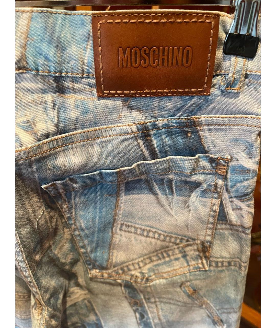 MOSCHINO Голубые джинсы скинни, фото 3
