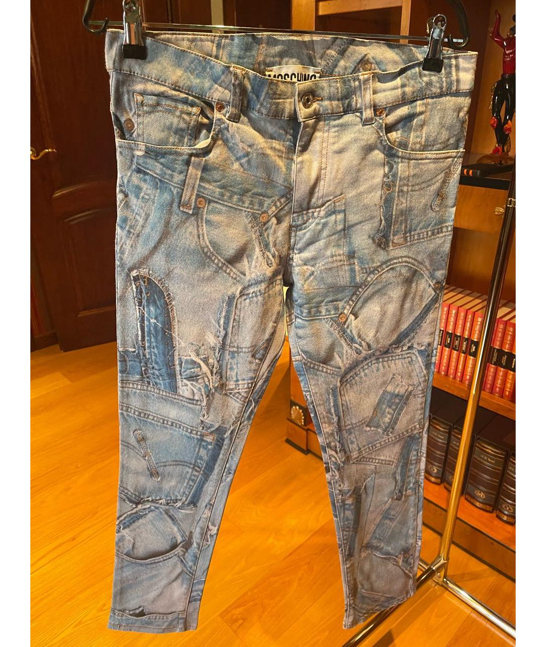 MOSCHINO Голубые джинсы скинни, фото 6