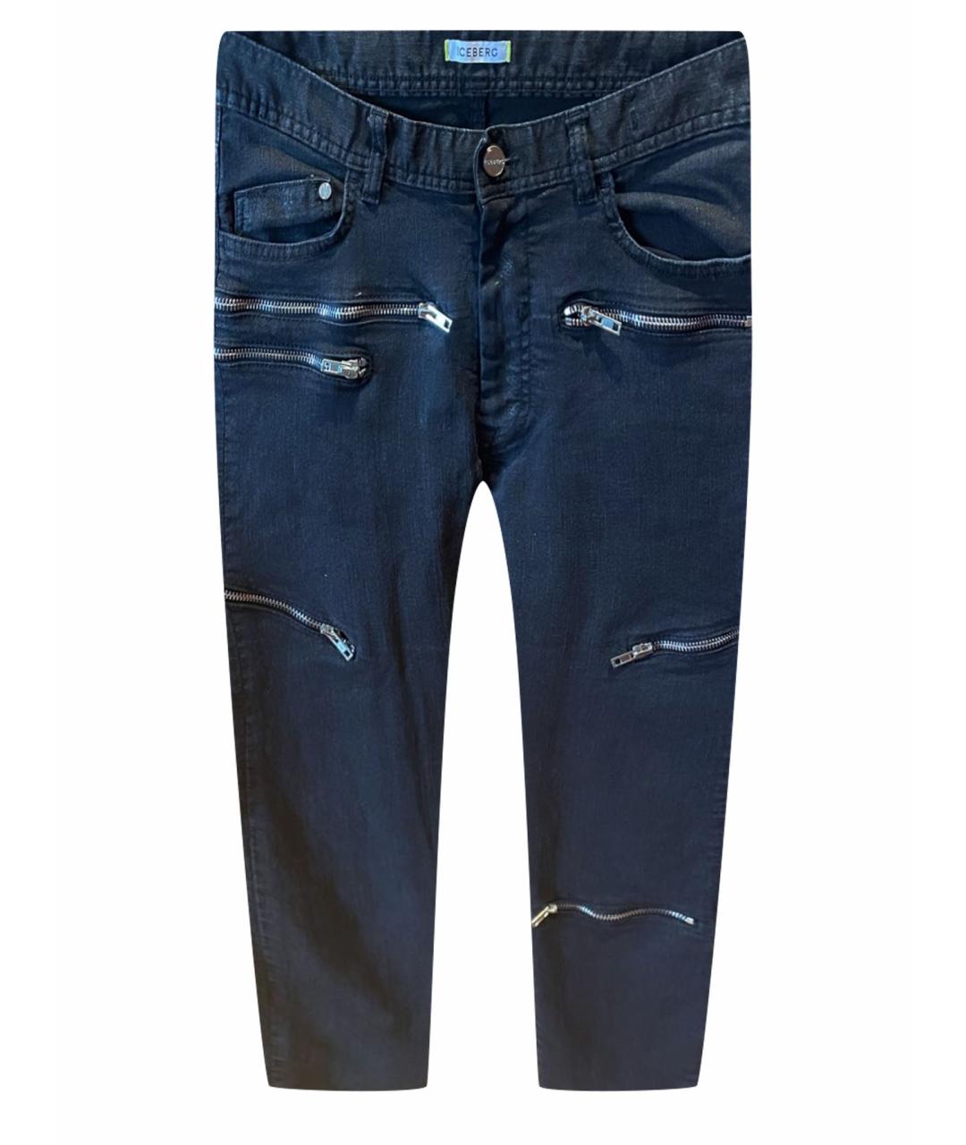 ICEBERG Темно-синие джинсы скинни, фото 1