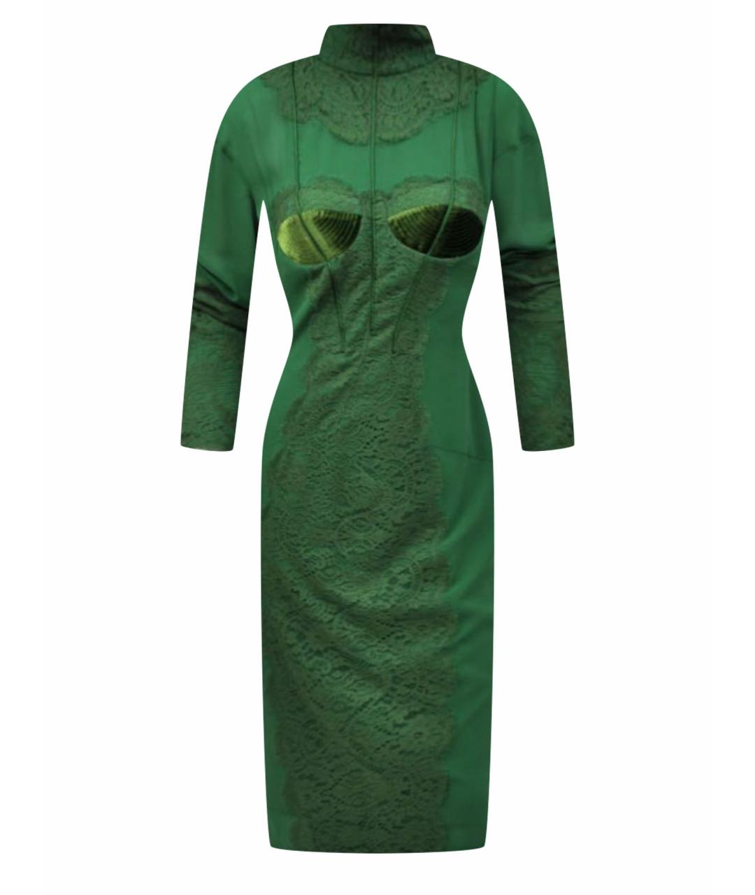 TOM FORD Зеленые шелковое коктейльное платье, фото 1