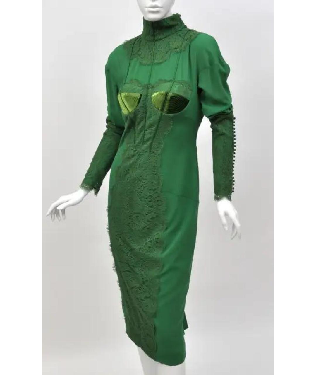 TOM FORD Зеленые шелковое коктейльное платье, фото 6