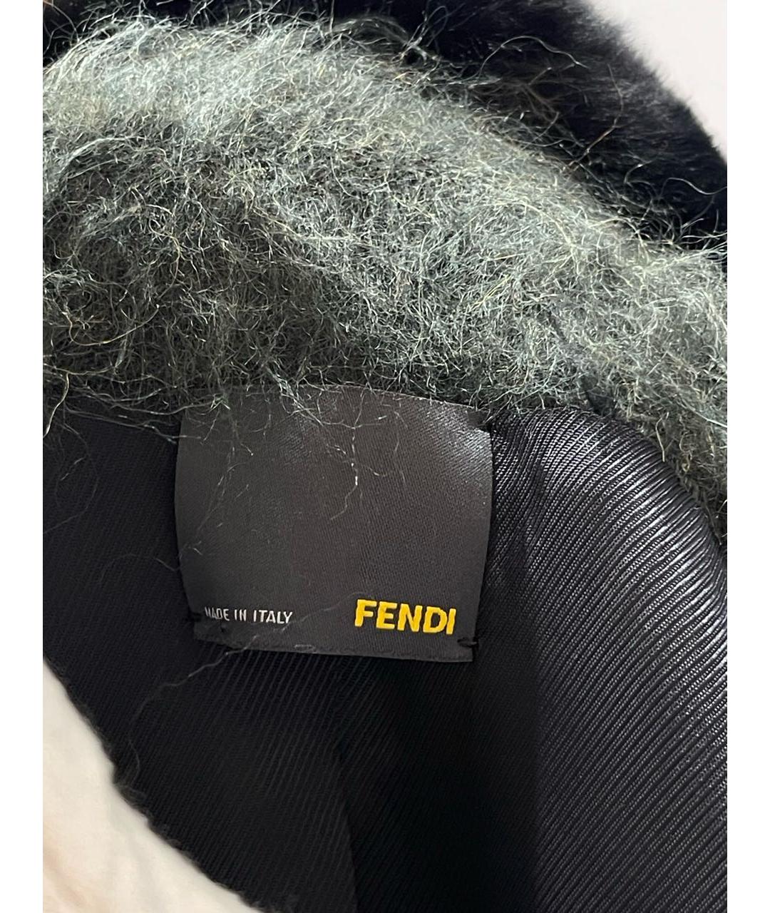 FENDI Хаки кашемировое пальто, фото 8