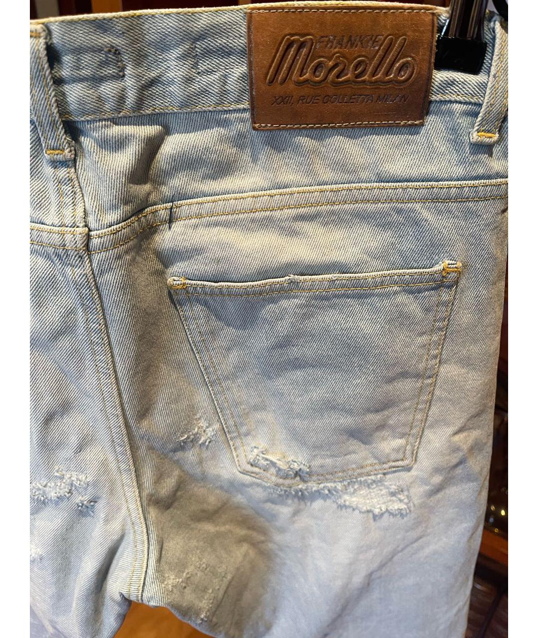 FRANKIE MORELLO Голубые джинсы скинни, фото 3