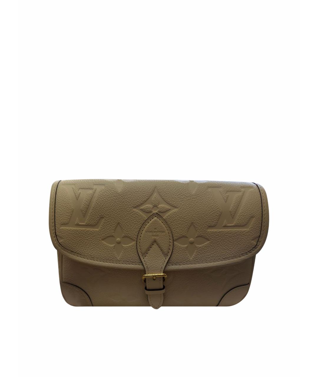 LOUIS VUITTON Бежевая кожаная сумка через плечо, фото 1