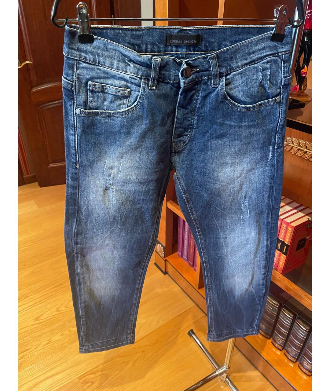 FRANKIE MORELLO Темно-синие джинсы скинни, фото 5