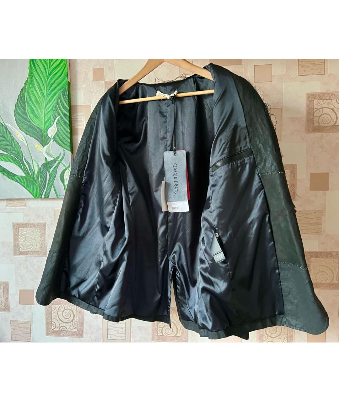GIORGIO BRATO Черный льняной пиджак, фото 3