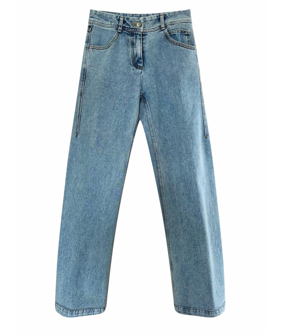 LOW CLASSIC Голубые хлопковые прямые джинсы, фото 1