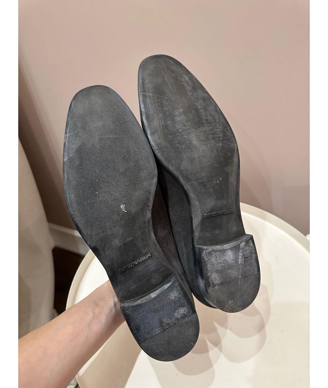 EMPORIO ARMANI Серые замшевые туфли, фото 7