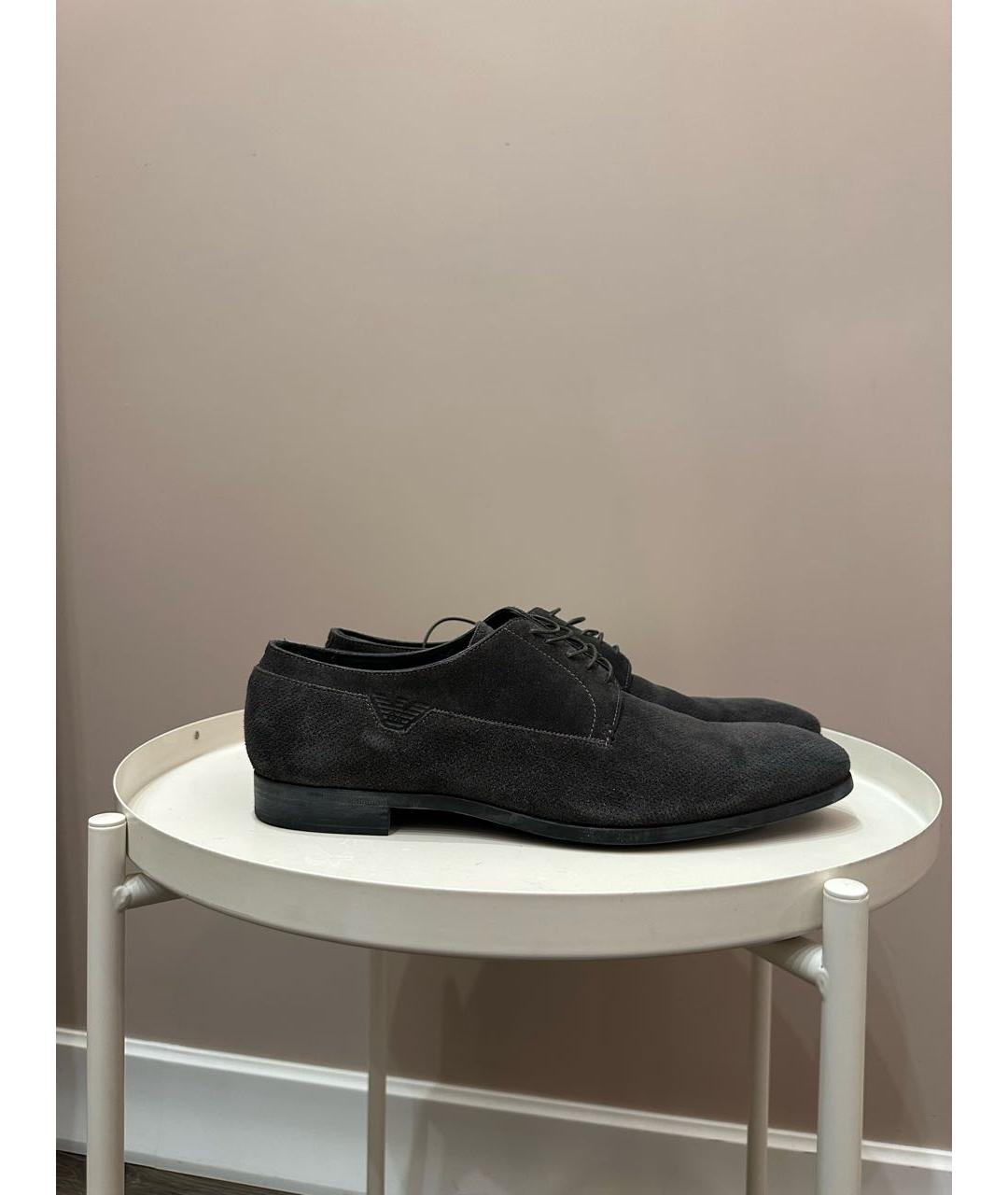 EMPORIO ARMANI Серые замшевые туфли, фото 9
