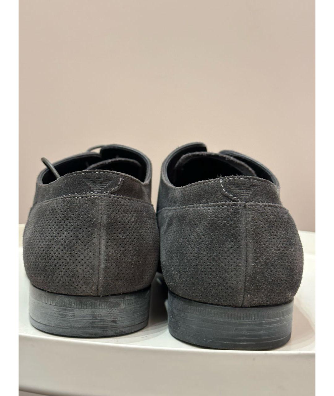 EMPORIO ARMANI Серые замшевые туфли, фото 4