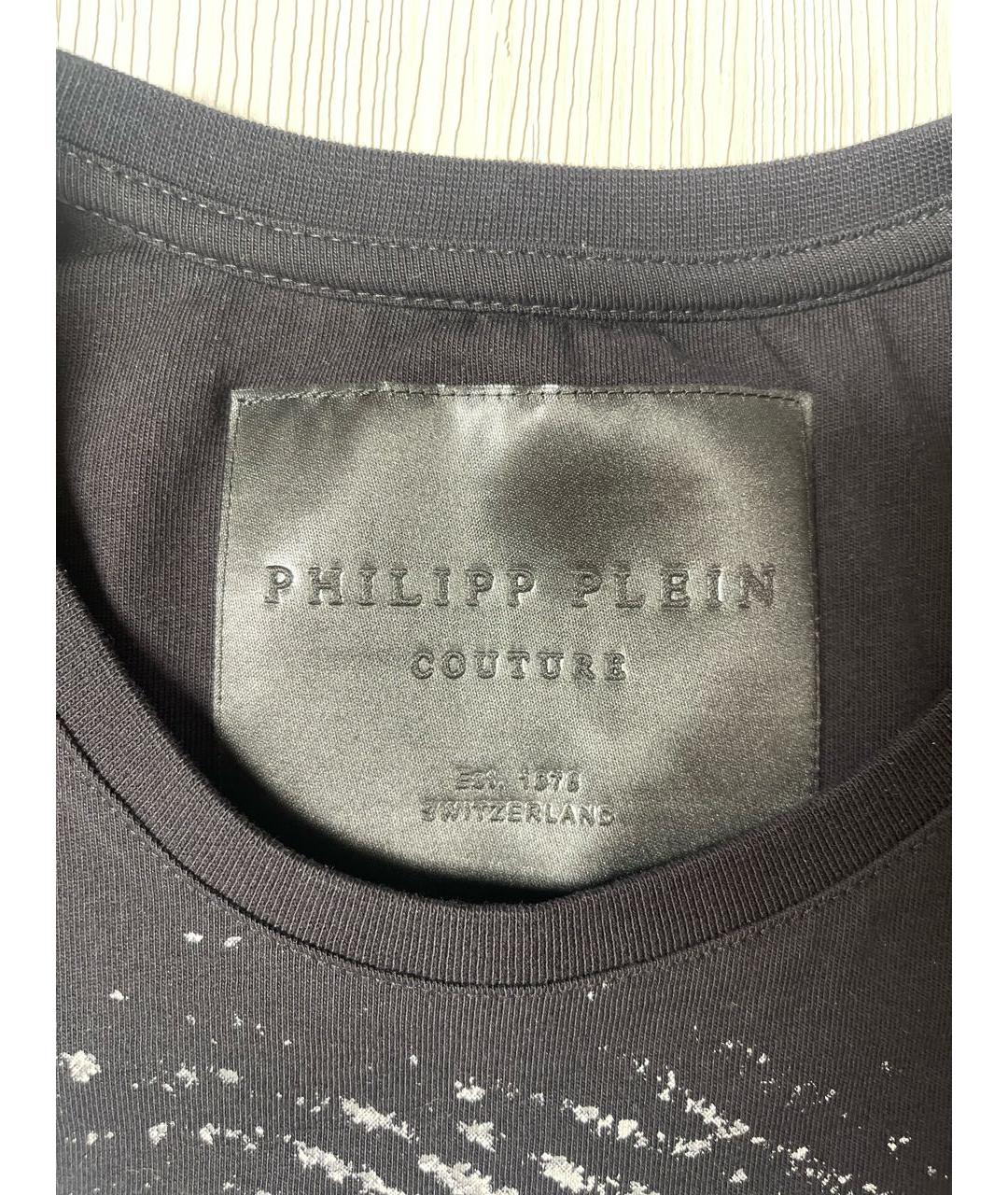 PHILIPP PLEIN Черная хлопковая футболка, фото 4