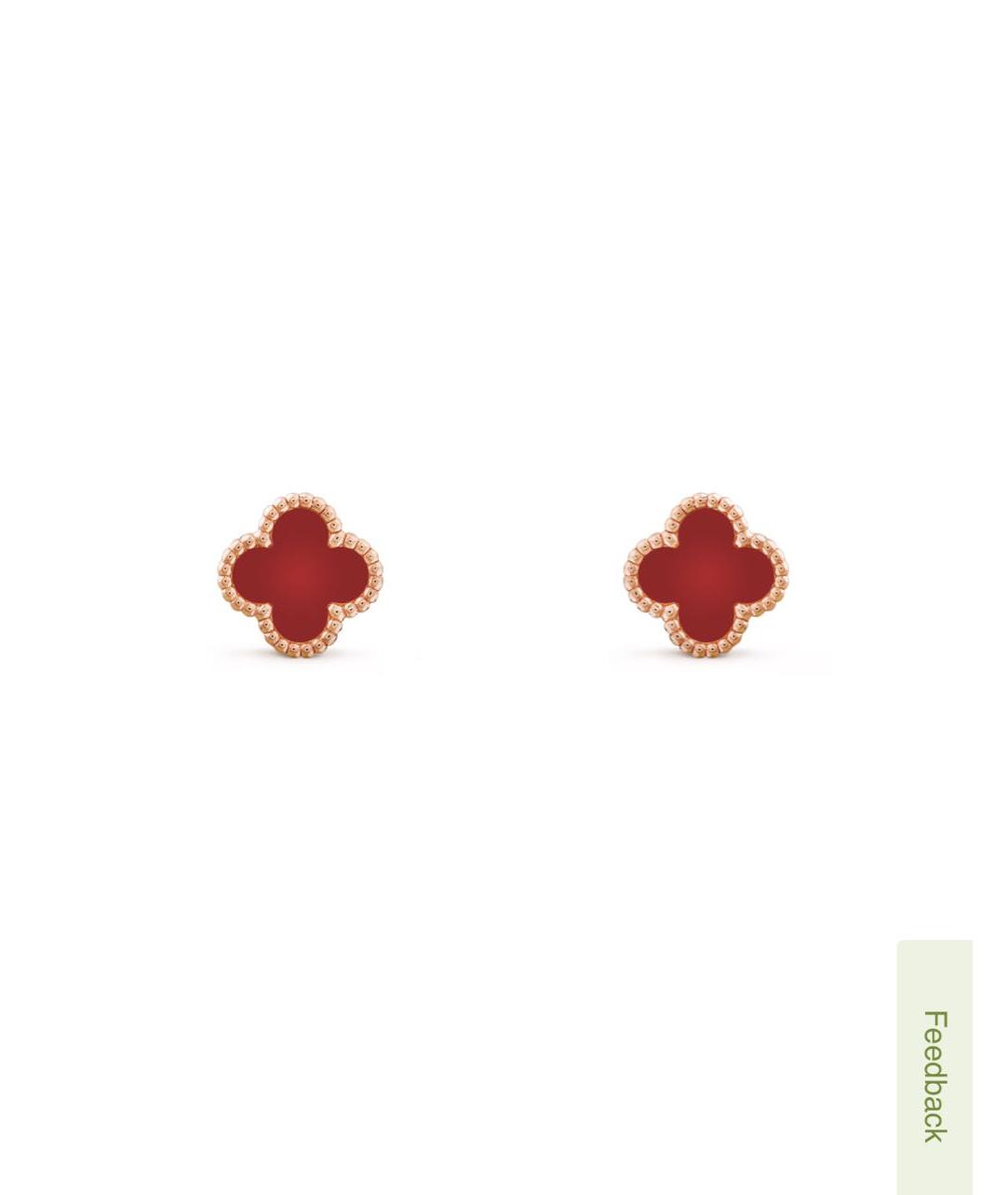 VAN CLEEF & ARPELS Красные серьги из розового золота, фото 5