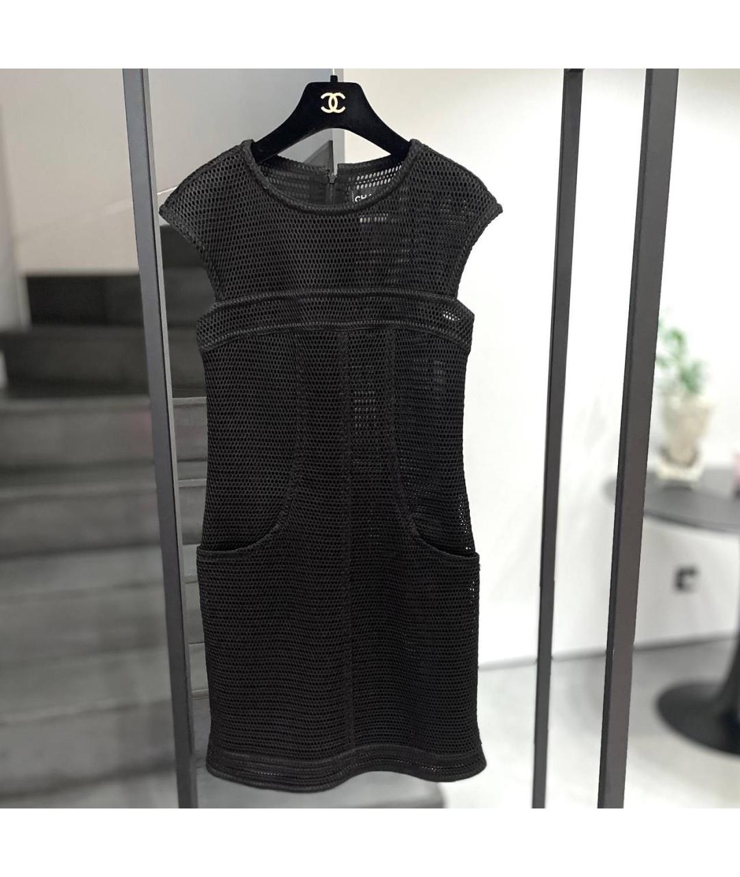 CHANEL PRE-OWNED Черное полиамидовое платье, фото 5