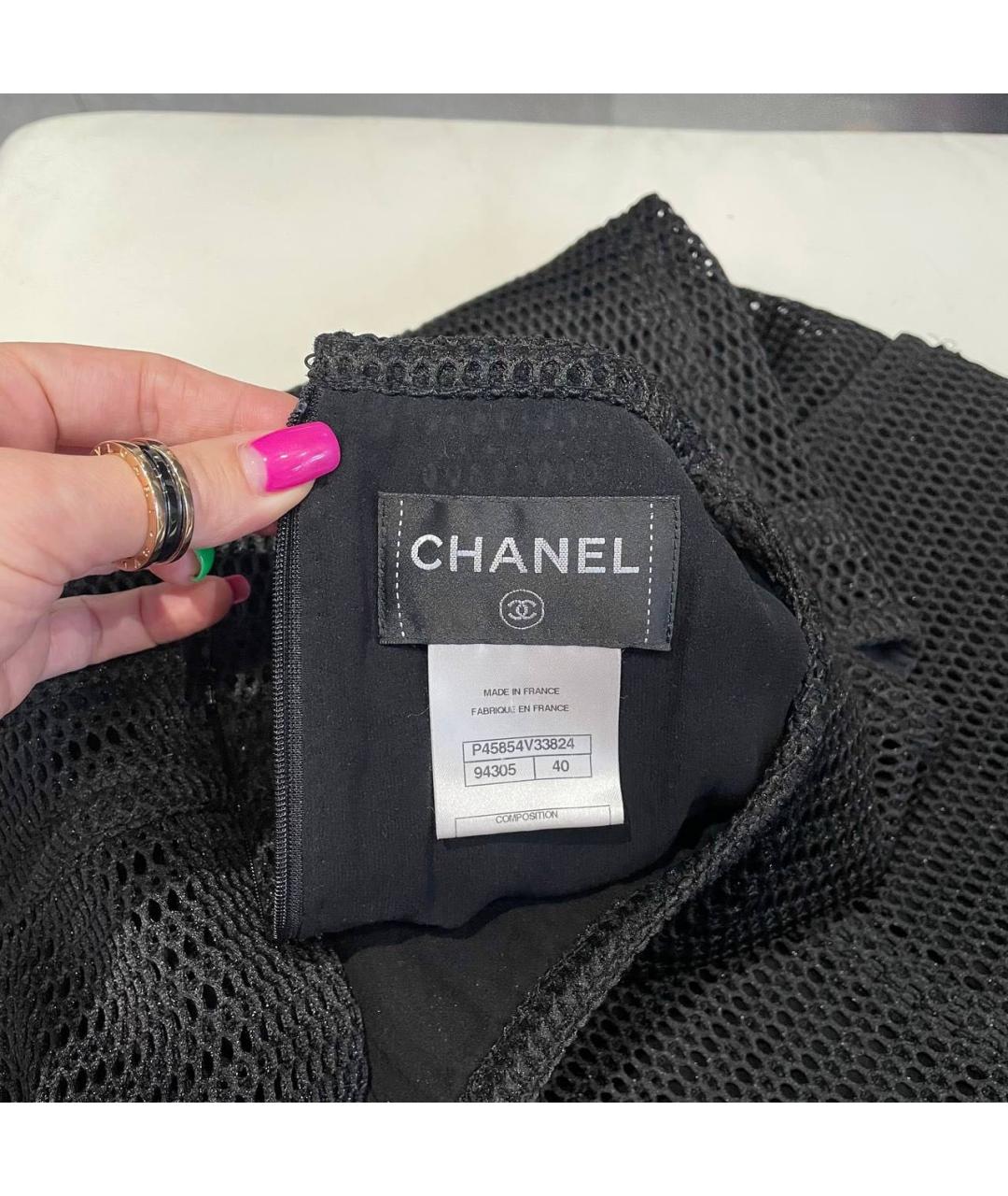 CHANEL Черное полиамидовое платье, фото 4