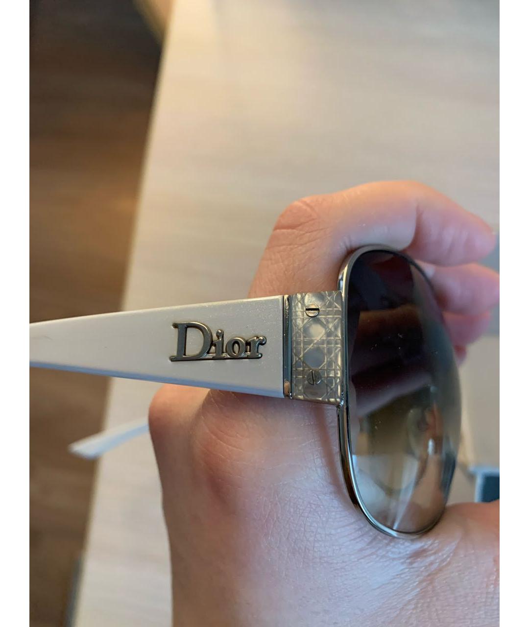 CHRISTIAN DIOR PRE-OWNED Белые пластиковые солнцезащитные очки, фото 7