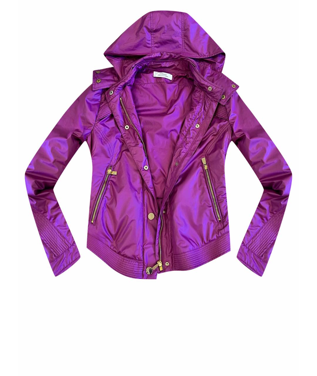 VERSACE COLLECTION Фиолетовая полиуретановая куртка, фото 1