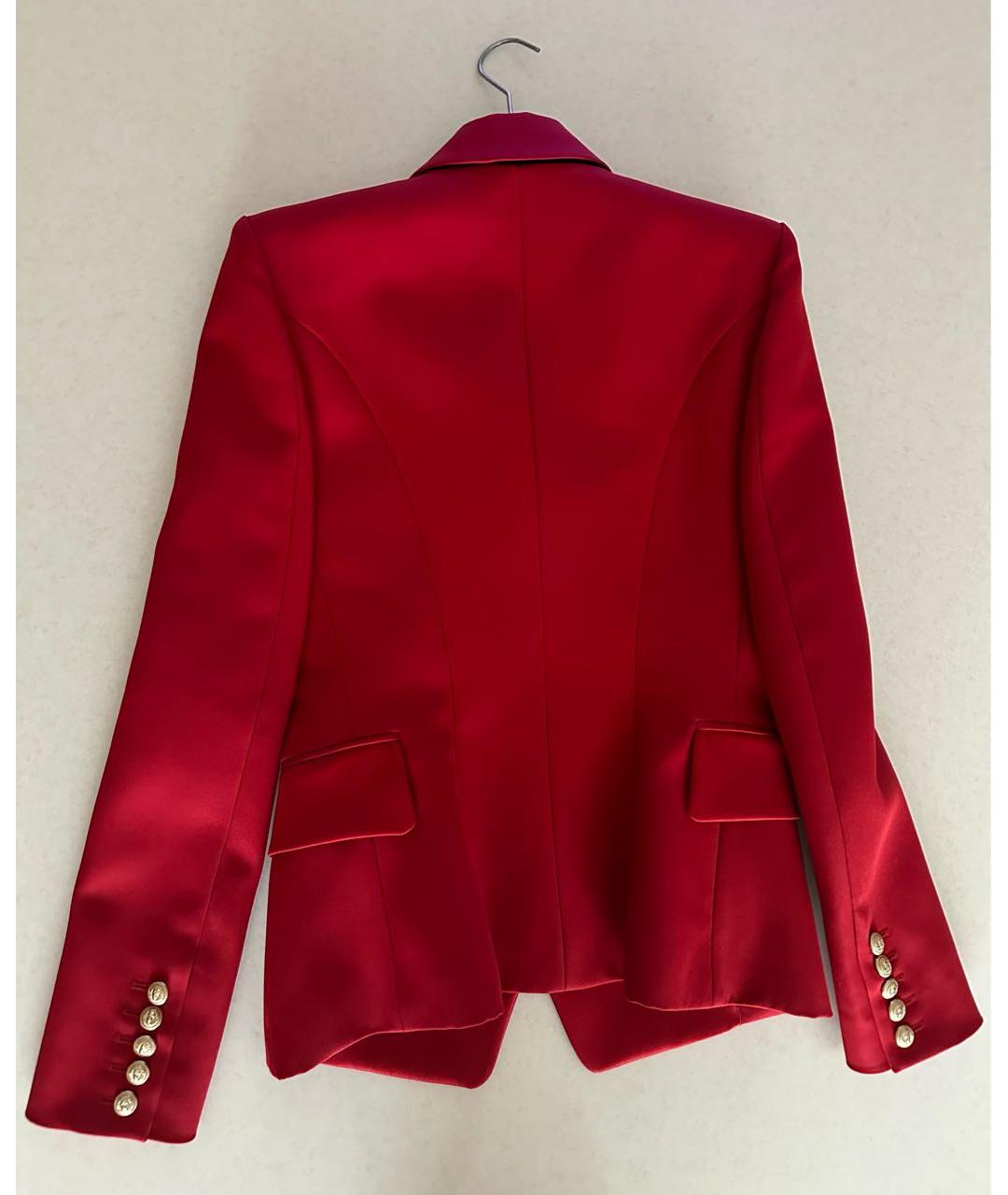 BALMAIN Бордовый шерстяной жакет/пиджак, фото 2