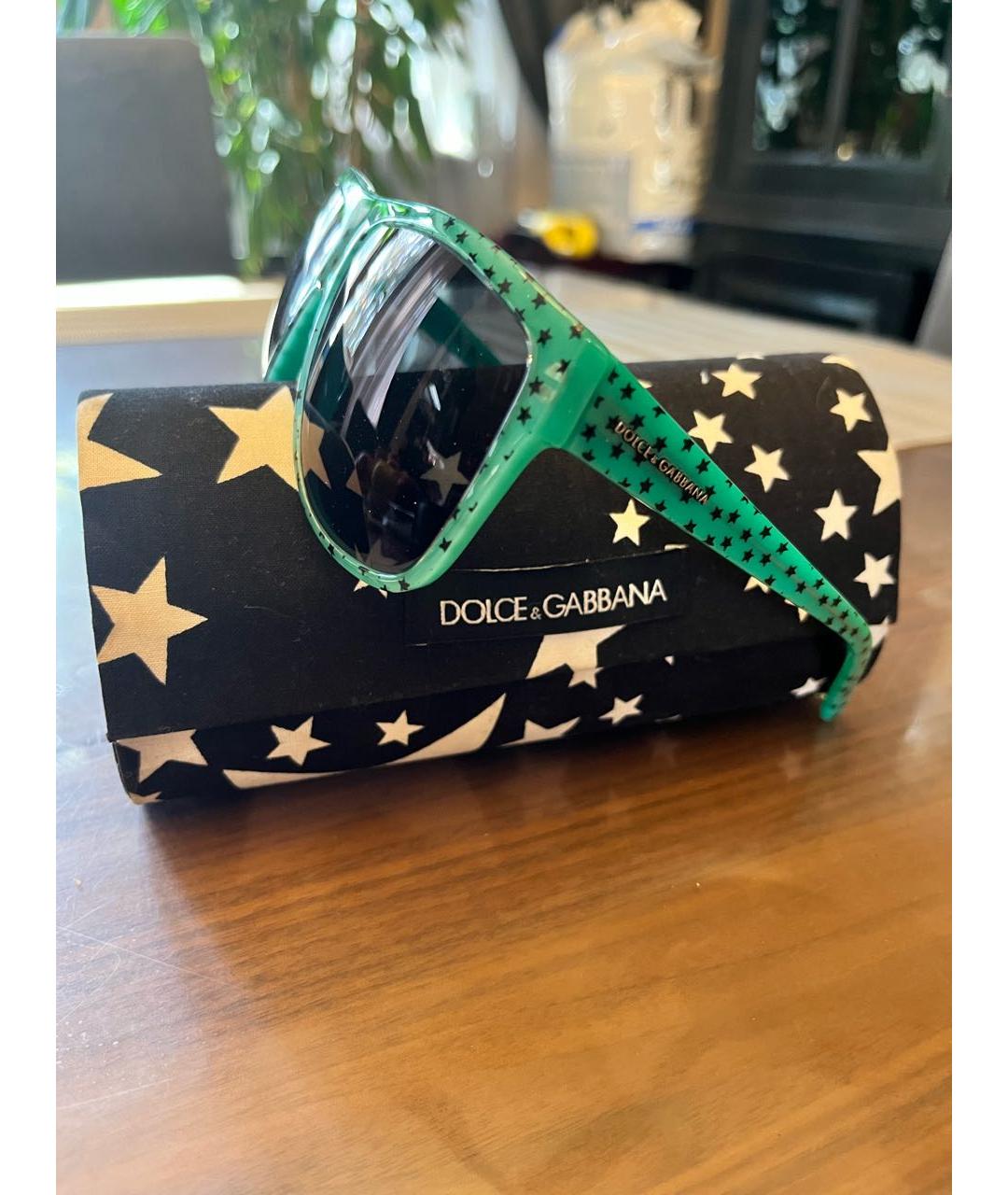 DOLCE&GABBANA Зеленые пластиковые солнцезащитные очки, фото 2