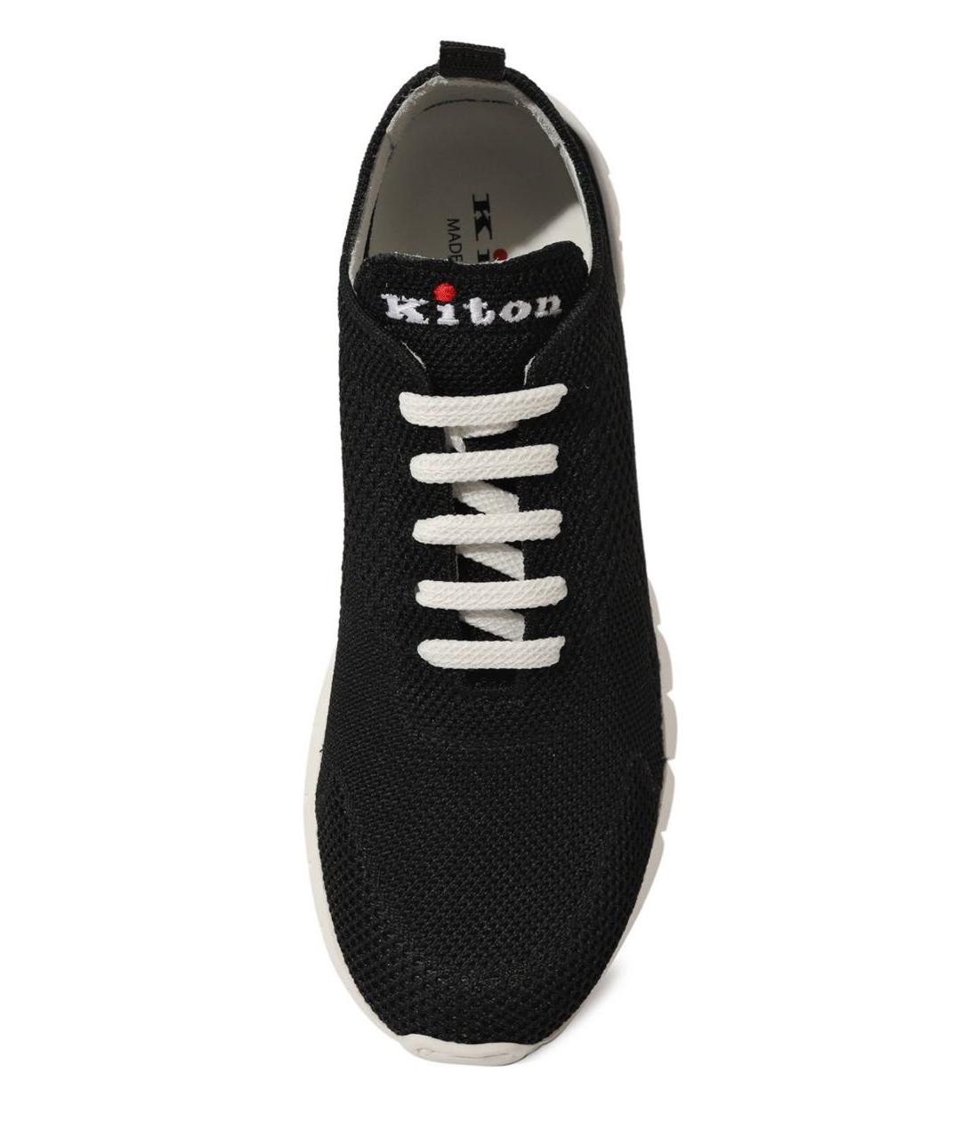KITON Черные текстильные кроссовки, фото 3