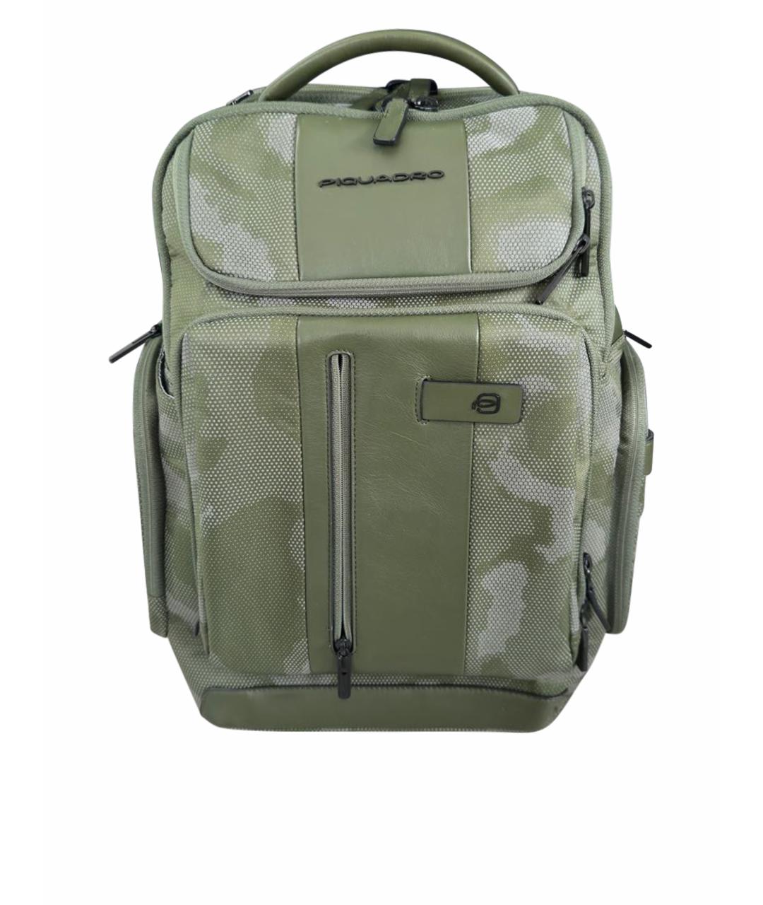 PIQUADRO Зеленый синтетический рюкзак, фото 1