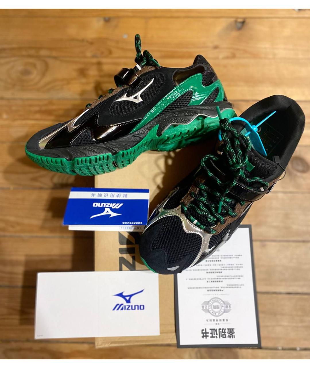 MIZUNO Черные текстильные высокие кроссовки / кеды, фото 3